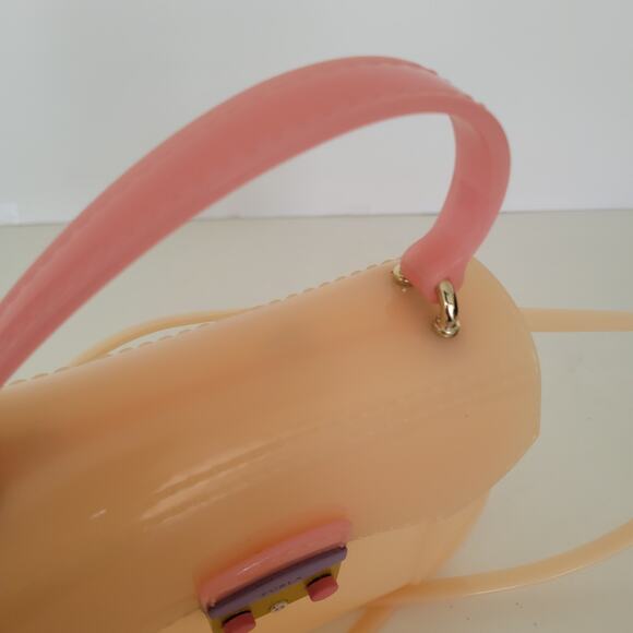 Furla Candy Bon Bon Mini Crossbody Shoulder Bag In Peachy Nude Jelly Small - Picture 8 of 12